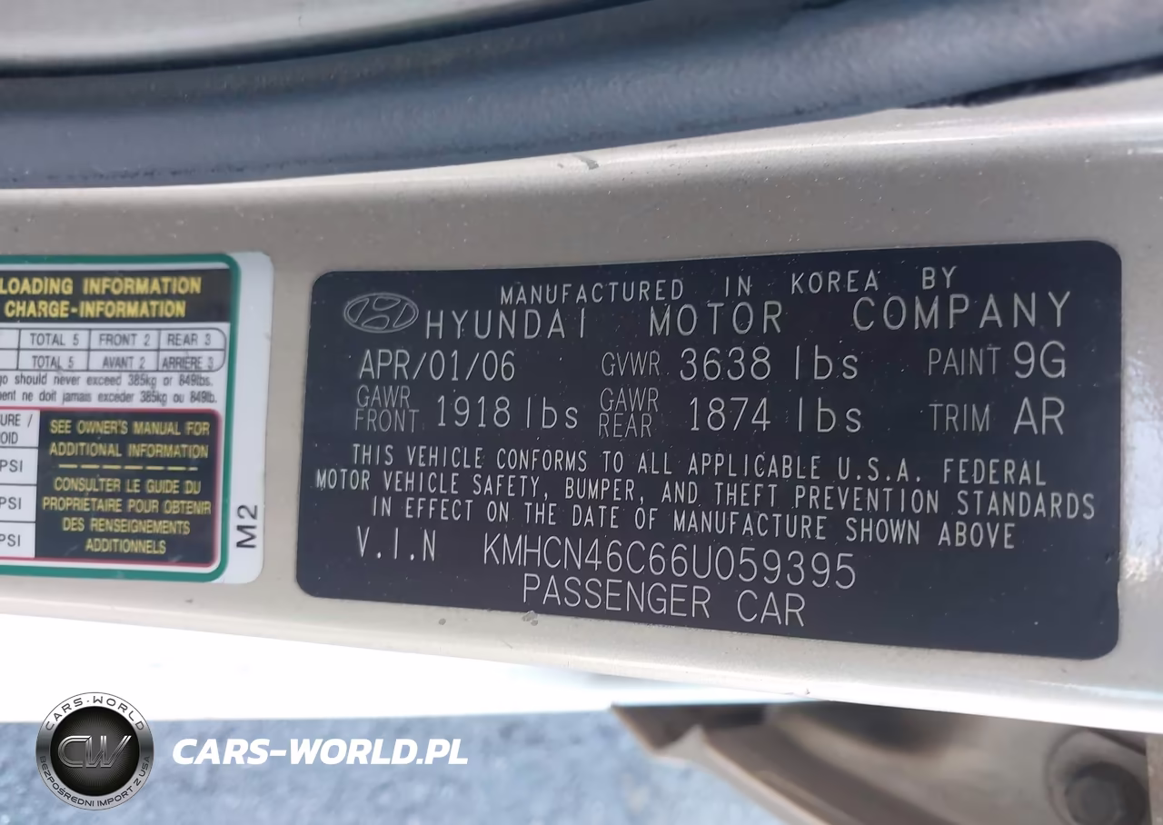 2006 Hyundai Accent Gls VIN:KMHCN46C66U059395 - 9
