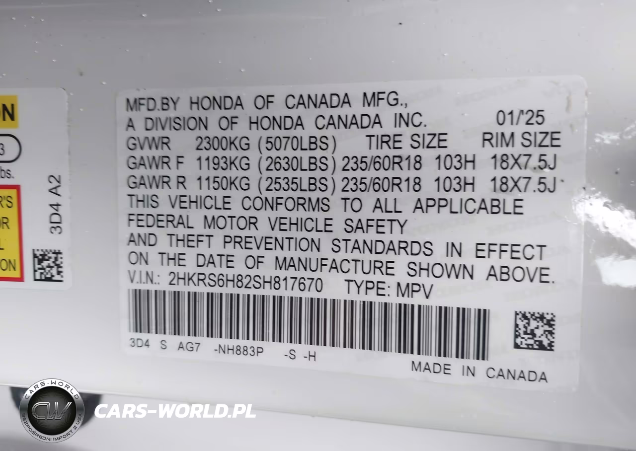 2025 Honda Cr-V Hybrid Sport-L VIN:2HKRS6H82SH817670 - 9