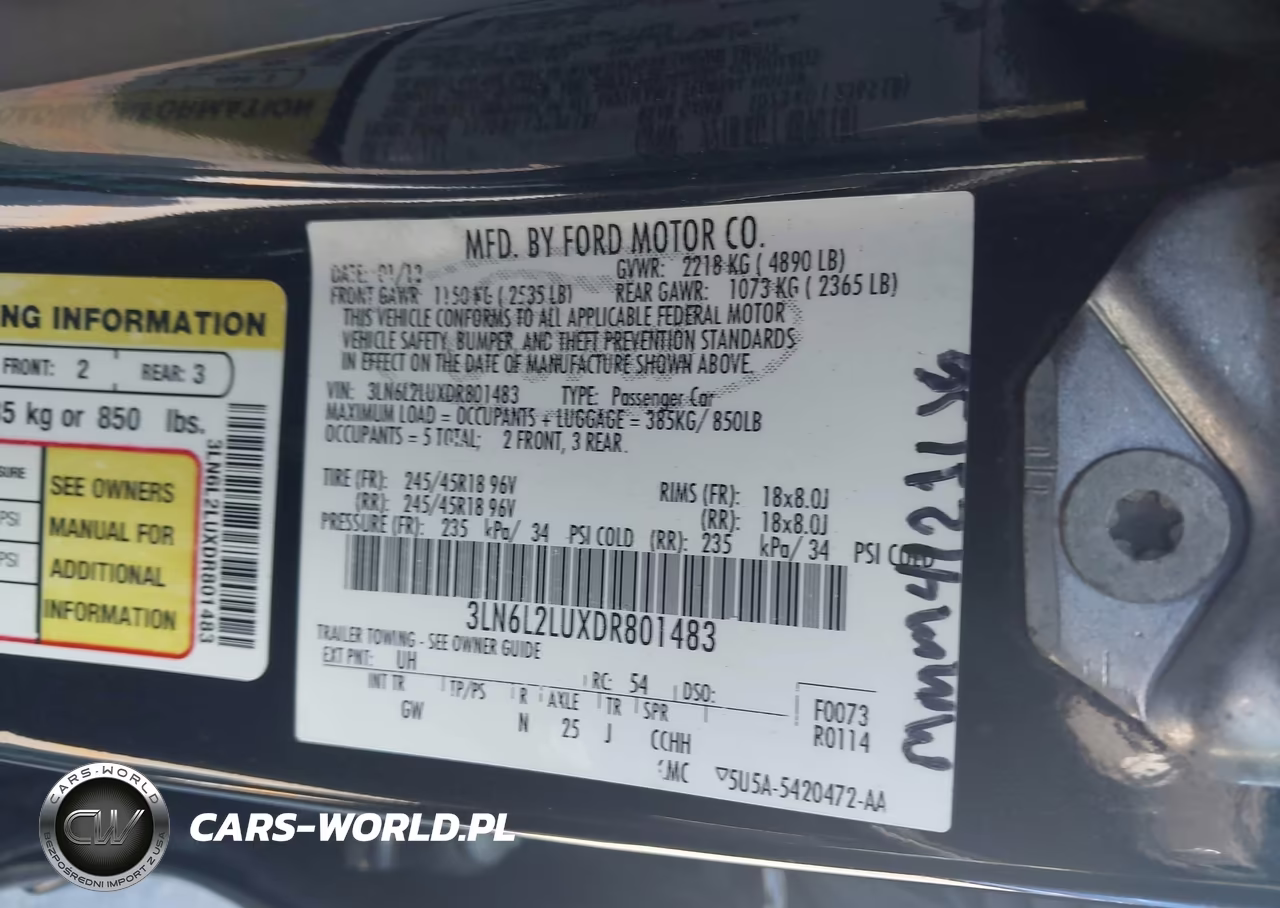 2013 Lincoln Mkz Hybrid VIN:3LN6L2LUXDR801483 - 9