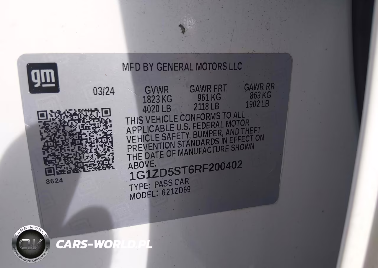 2024 Chevrolet Malibu Fwd 1Lt VIN:1G1ZD5ST6RF200402 - 9
