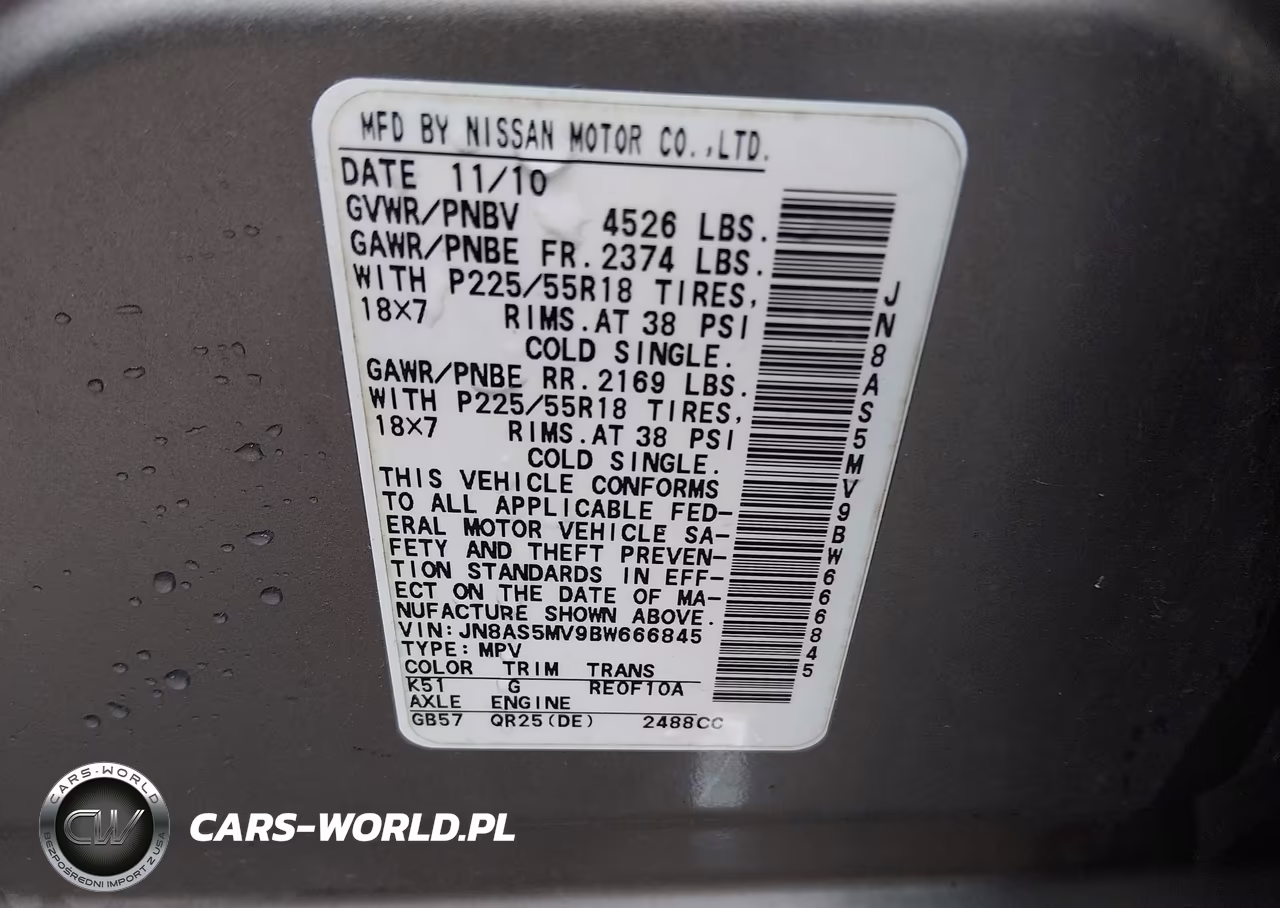2011 Nissan Rogue Sv VIN:JN8AS5MV9BW666845 - 9
