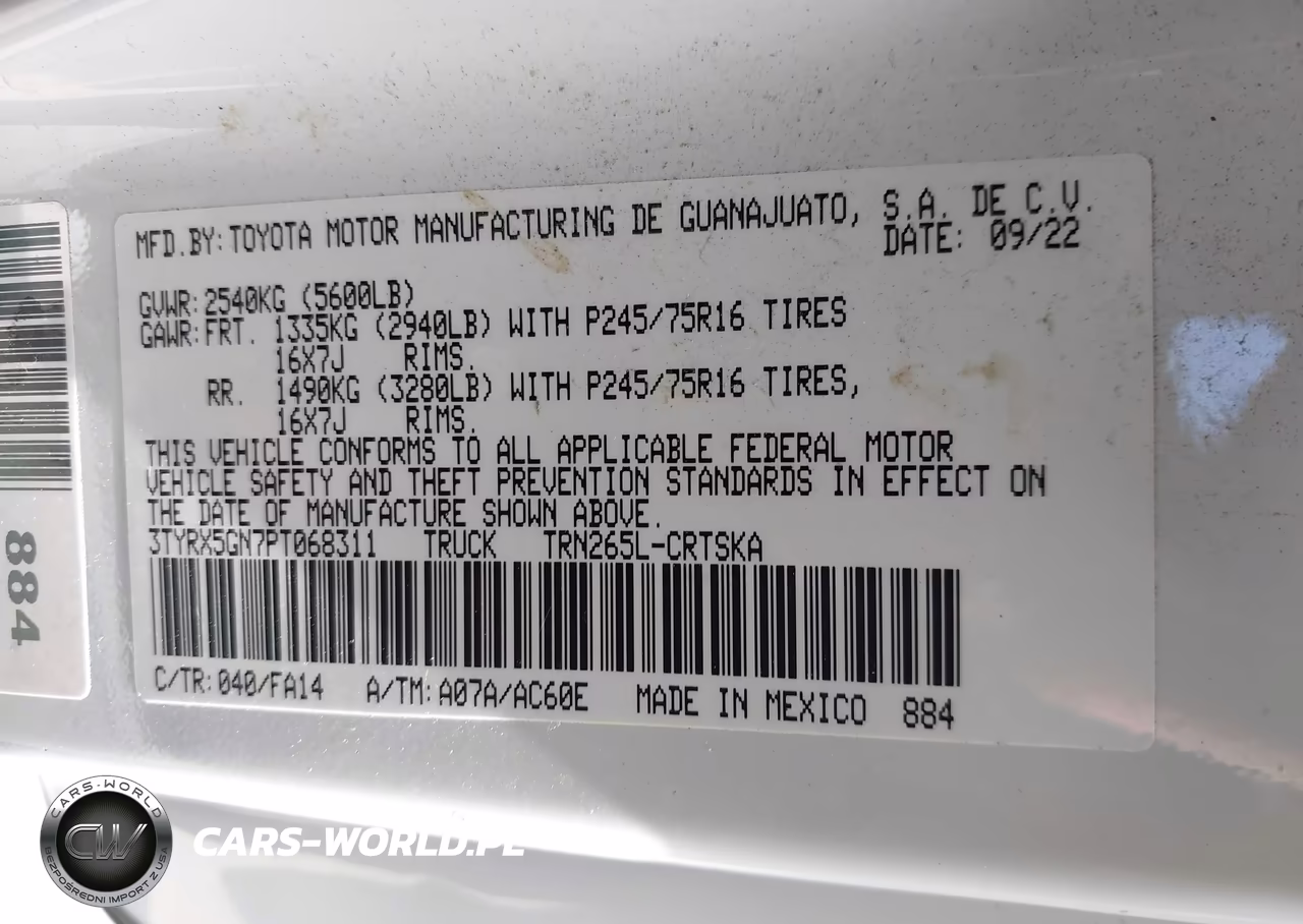 2023 Toyota Tacoma 2Wd Sr VIN:3TYRX5GN7PT068311 - 9
