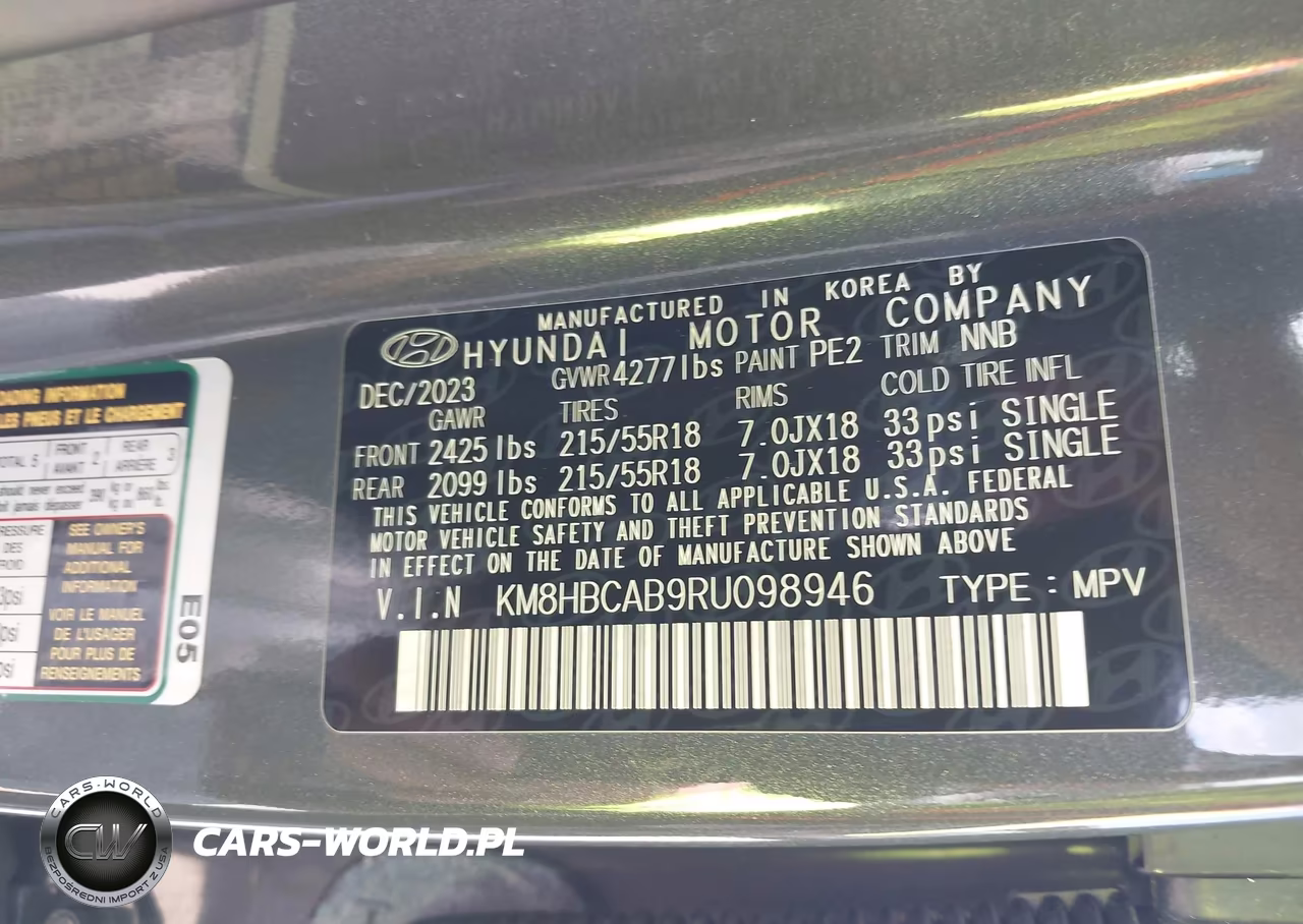 2024 Hyundai Kona Sel VIN:KM8HBCAB9RU098946 - 9