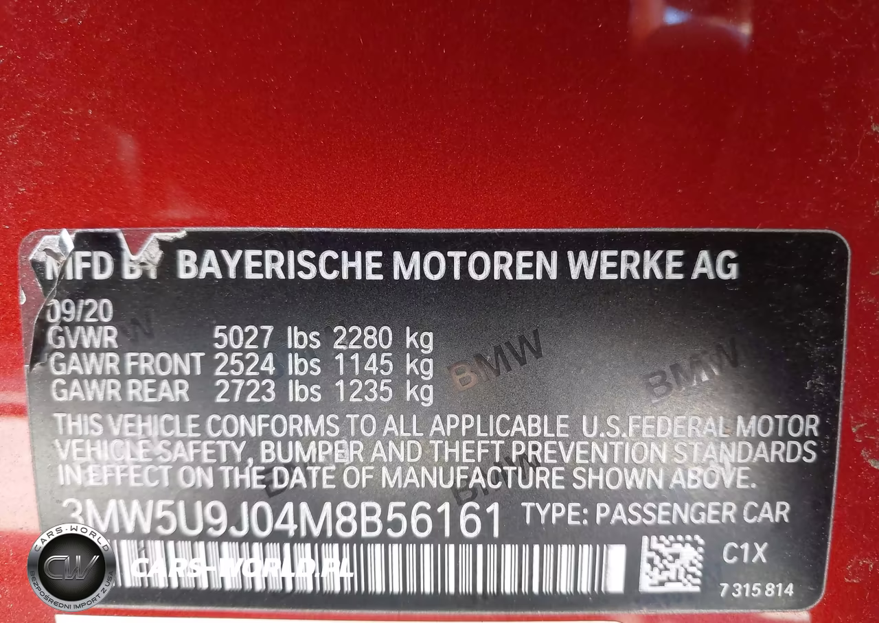 2021 BMW M340I M340I xDrive VIN:3MW5U9J04M8B56161 - 9