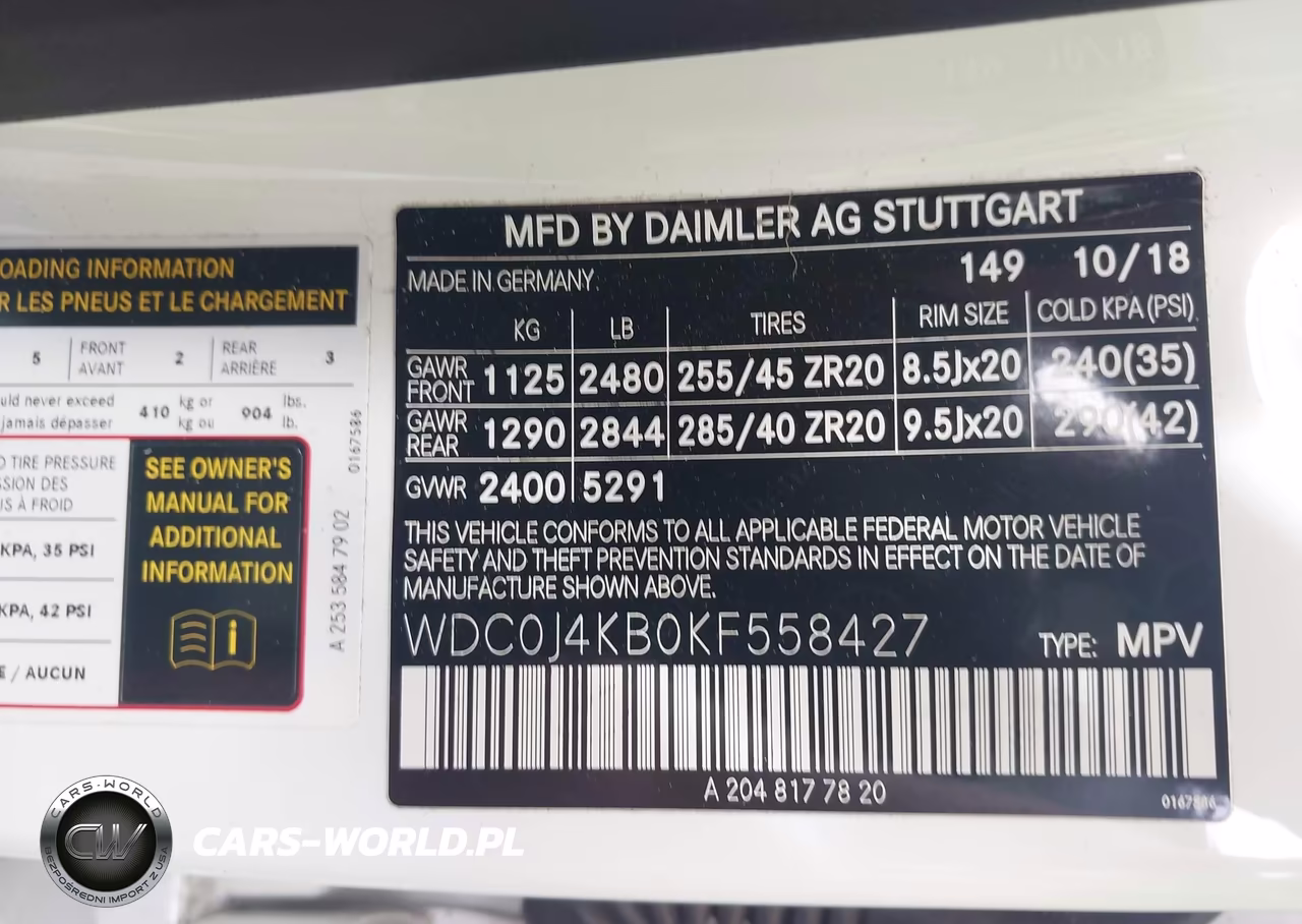 2019 Mercedes-Benz Glc 300 Coupe 4Matic VIN:WDC0J4KB0KF558427 - 9