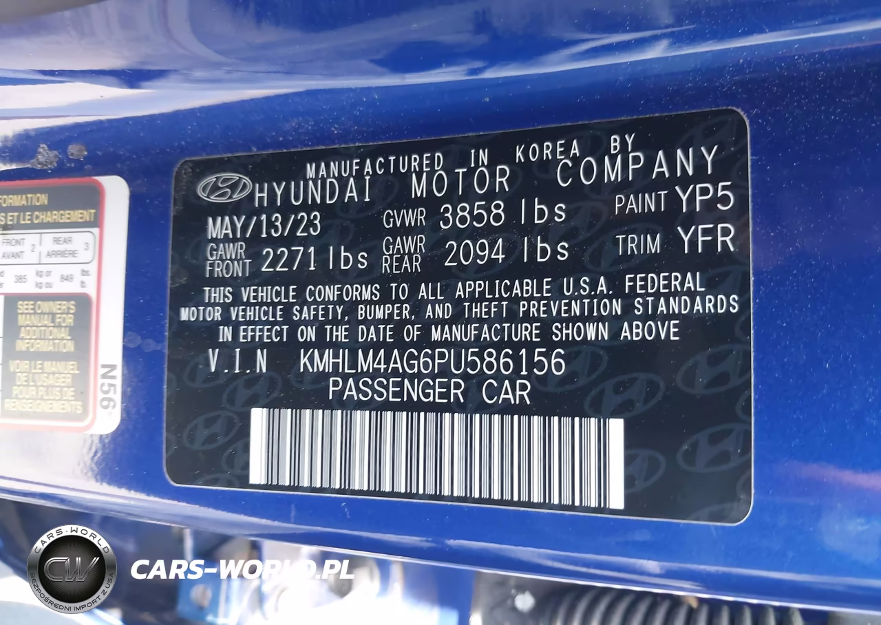 2023 Hyundai Elantra Sel VIN:KMHLM4AG6PU586156 - 9