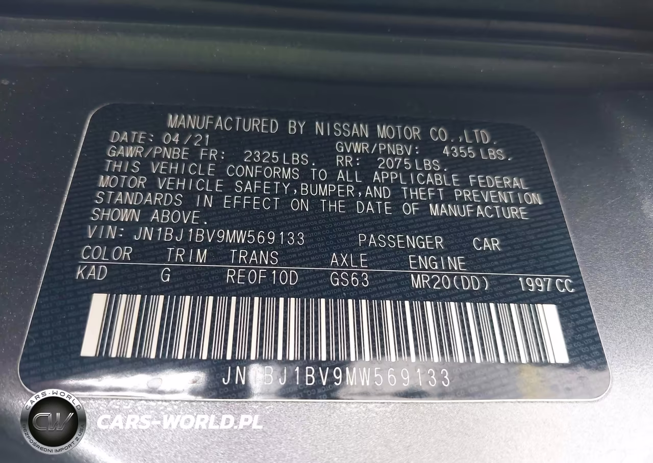 2021 Nissan Rogue Sport Sv Fwd Xtronic Cvt VIN:JN1BJ1BV9MW569133 - 9