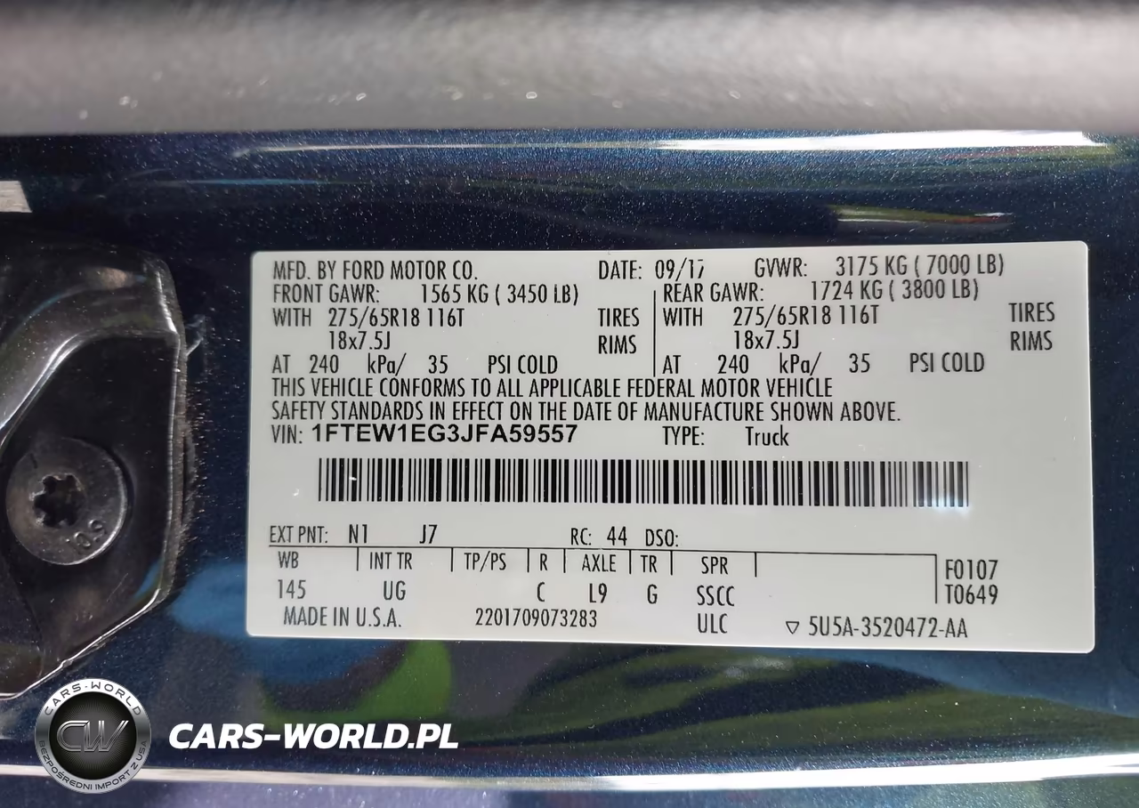 2018 Ford F-150 Xlt VIN:1FTEW1EG3JFA59557 - 9