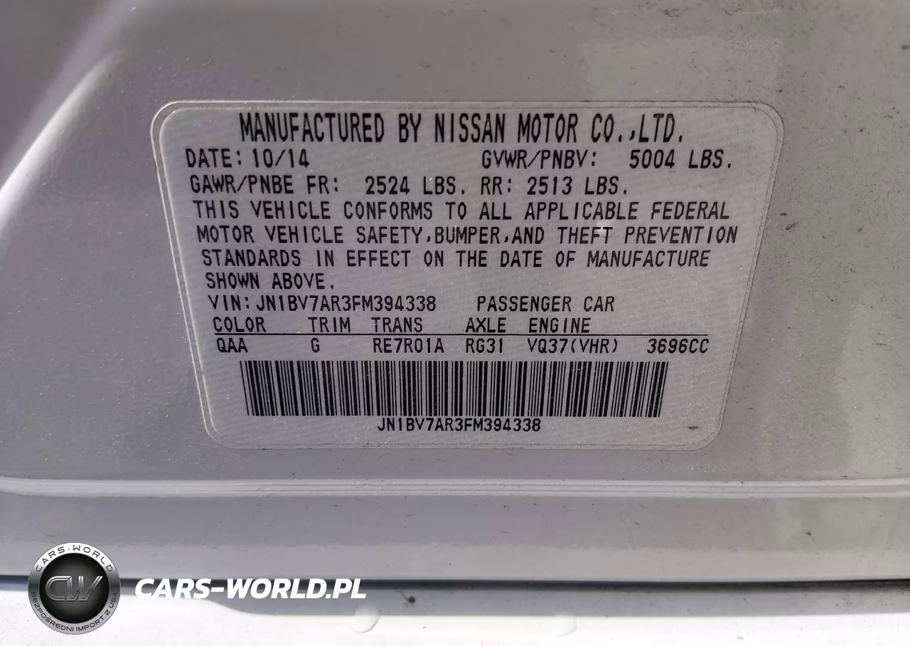 2015 Infiniti Q50 Premium VIN:JN1BV7AR3FM394338 - 9