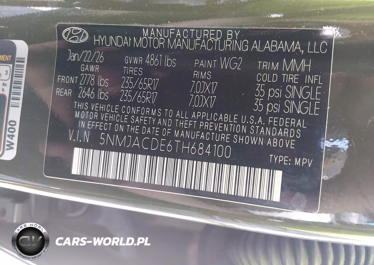 2026 Hyundai Tucson Se VIN:5NMJACDE6TH684100 - 9