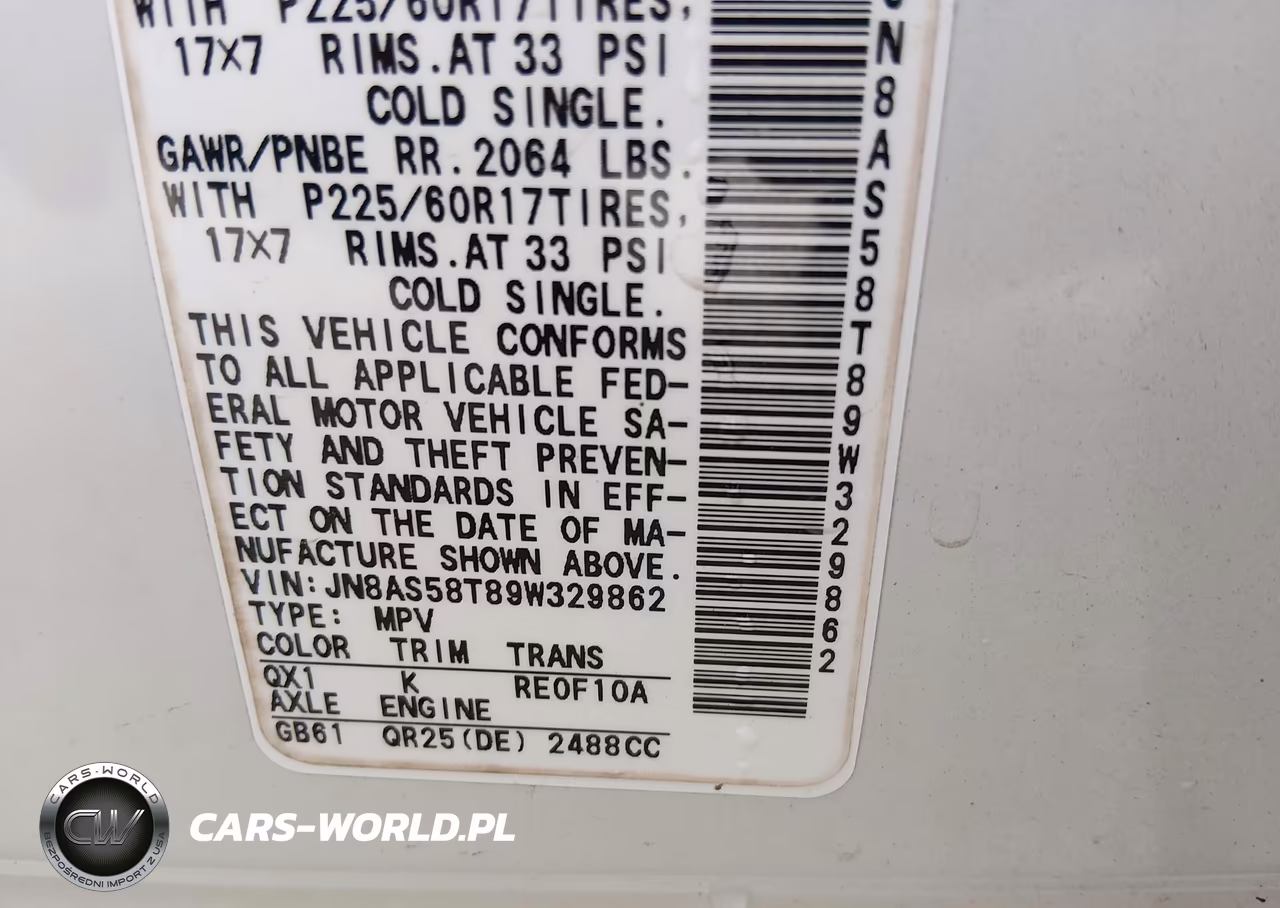 2009 Nissan Rogue Sl VIN:JN8AS58T89W329862 - 9
