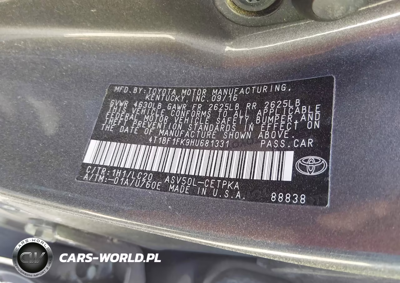 2017 Toyota Camry Xse VIN:4T1BF1FK9HU681331 - 9