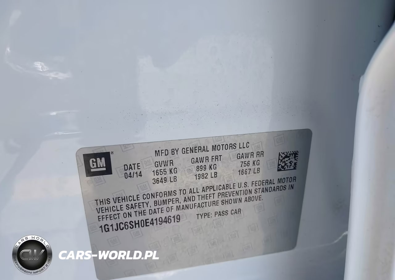 2014 Chevrolet Sonic Lt Auto VIN:1G1JC6SH0E4194619 - 9