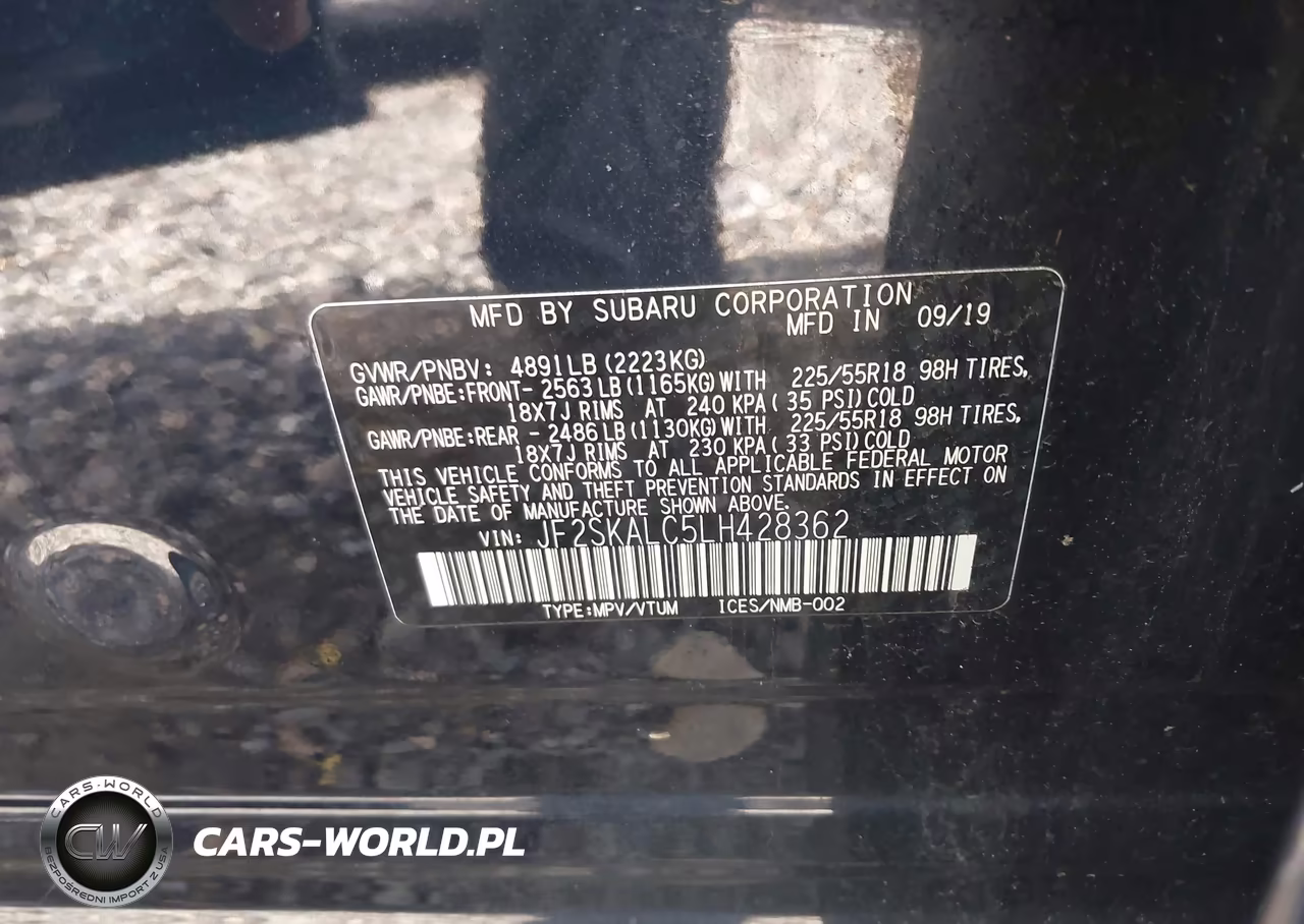 2020 Subaru Forester Sport VIN:JF2SKALC5LH428362 - 9