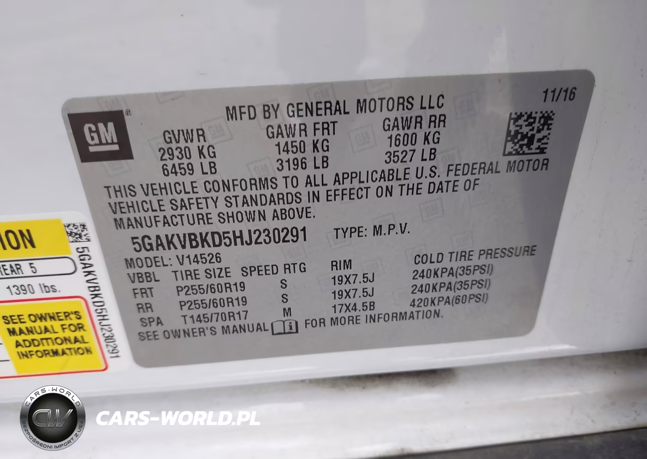 2017 Buick Enclave Leather VIN:5GAKVBKD5HJ230291 - 9