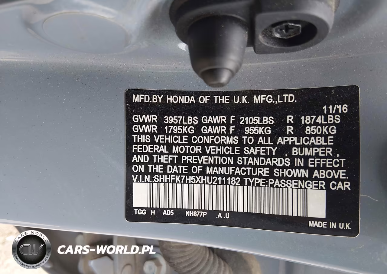 2017 Honda Civic Ex VIN:SHHFK7H5XHU211182 - 9