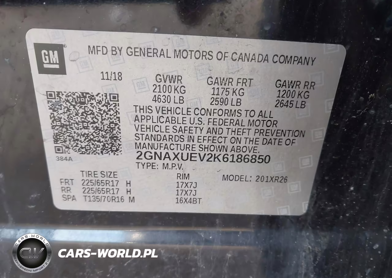 2019 Chevrolet Equinox Lt VIN:2GNAXUEV2K6186850 - 9