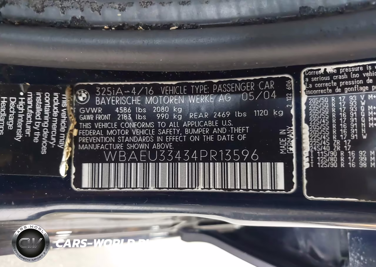 2004 BMW 325Xi VIN:WBAEU33434PR13596 - 9
