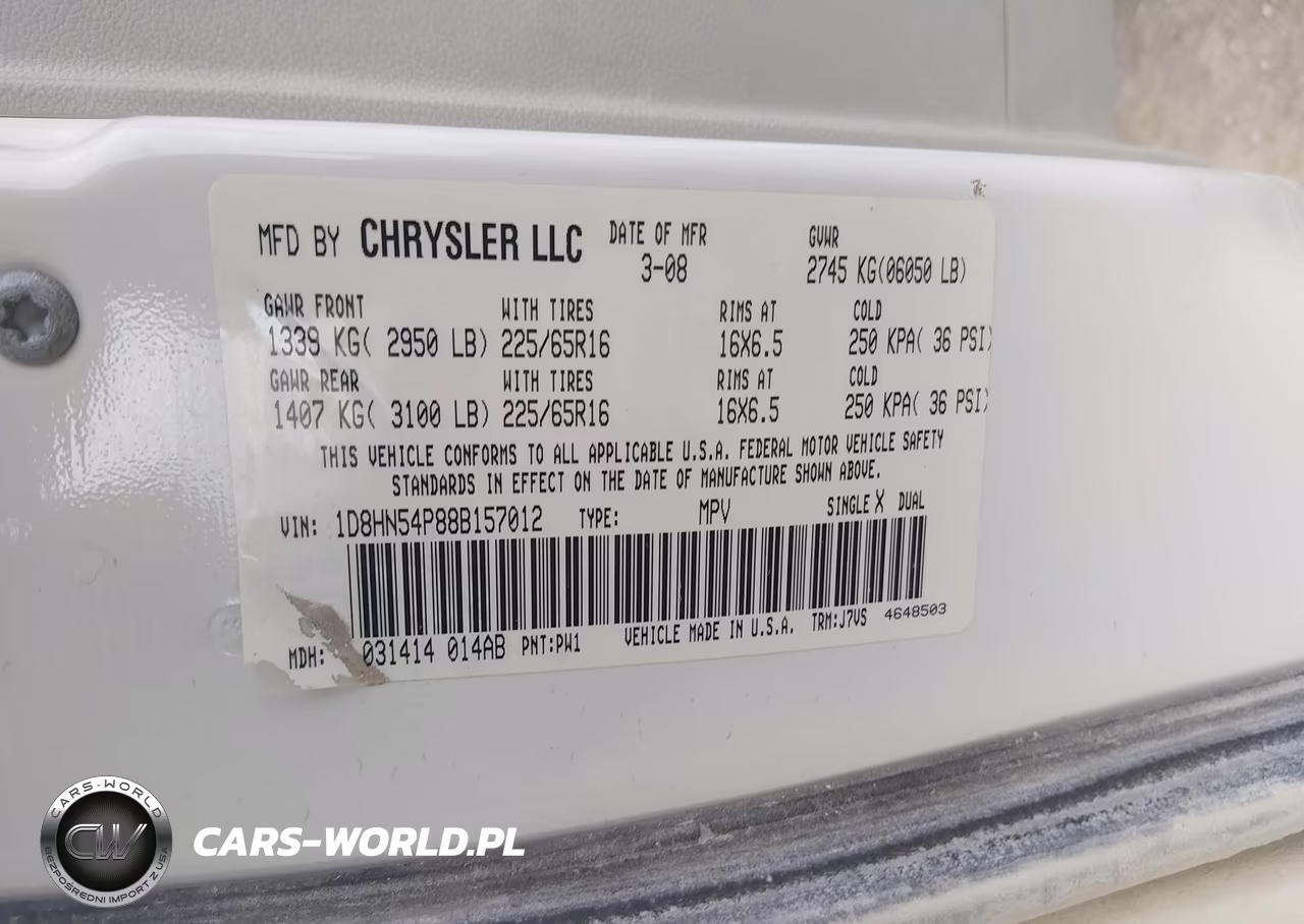 2008 Dodge Grand Caravan Sxt VIN:1D8HN54P88B157012 - 9