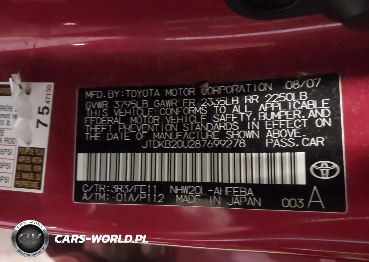 2008 Toyota Prius VIN:JTDKB20U287699278 - 9