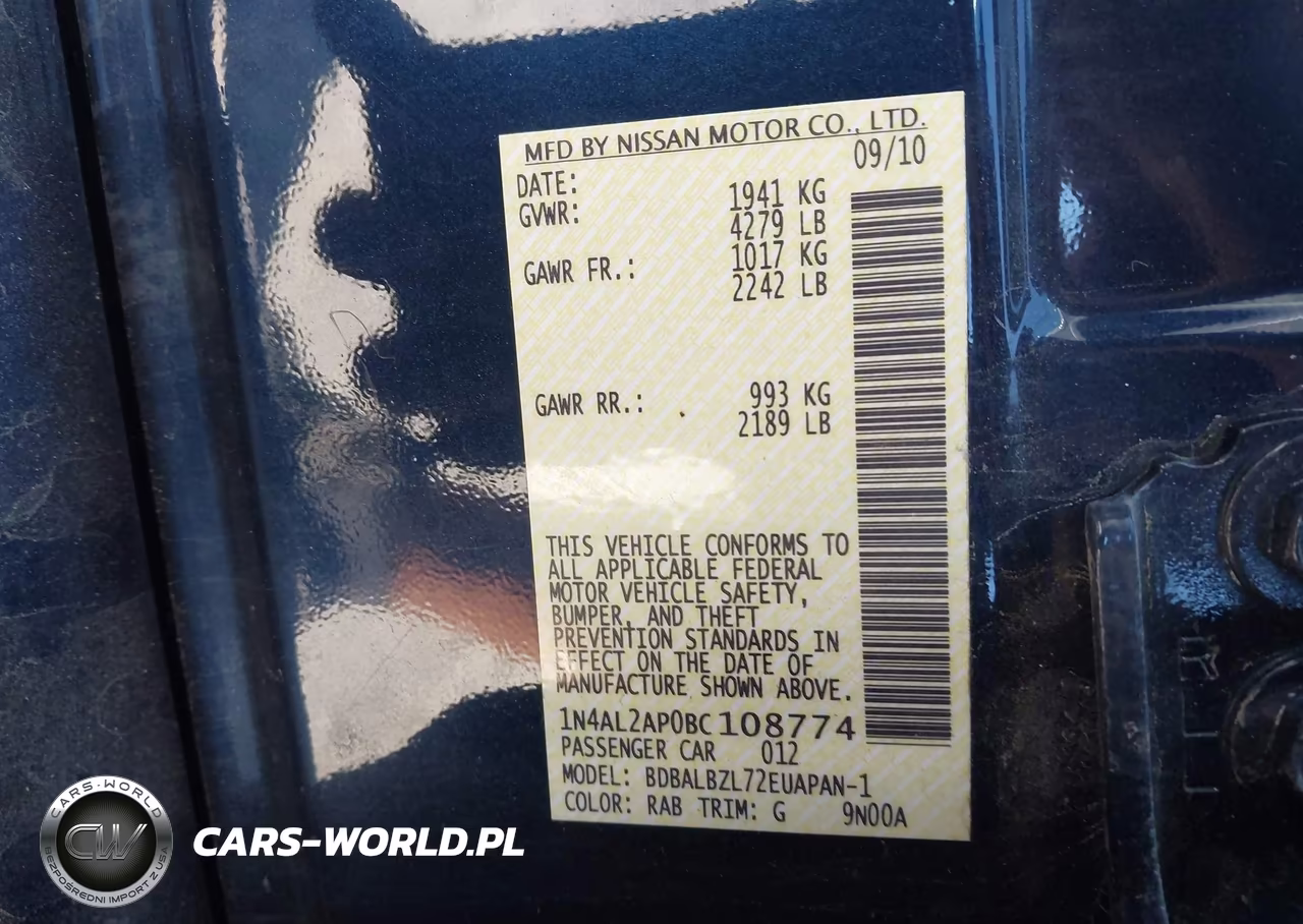 2011 Nissan Altima 2.5 S VIN:1N4AL2AP0BC108774 - 9