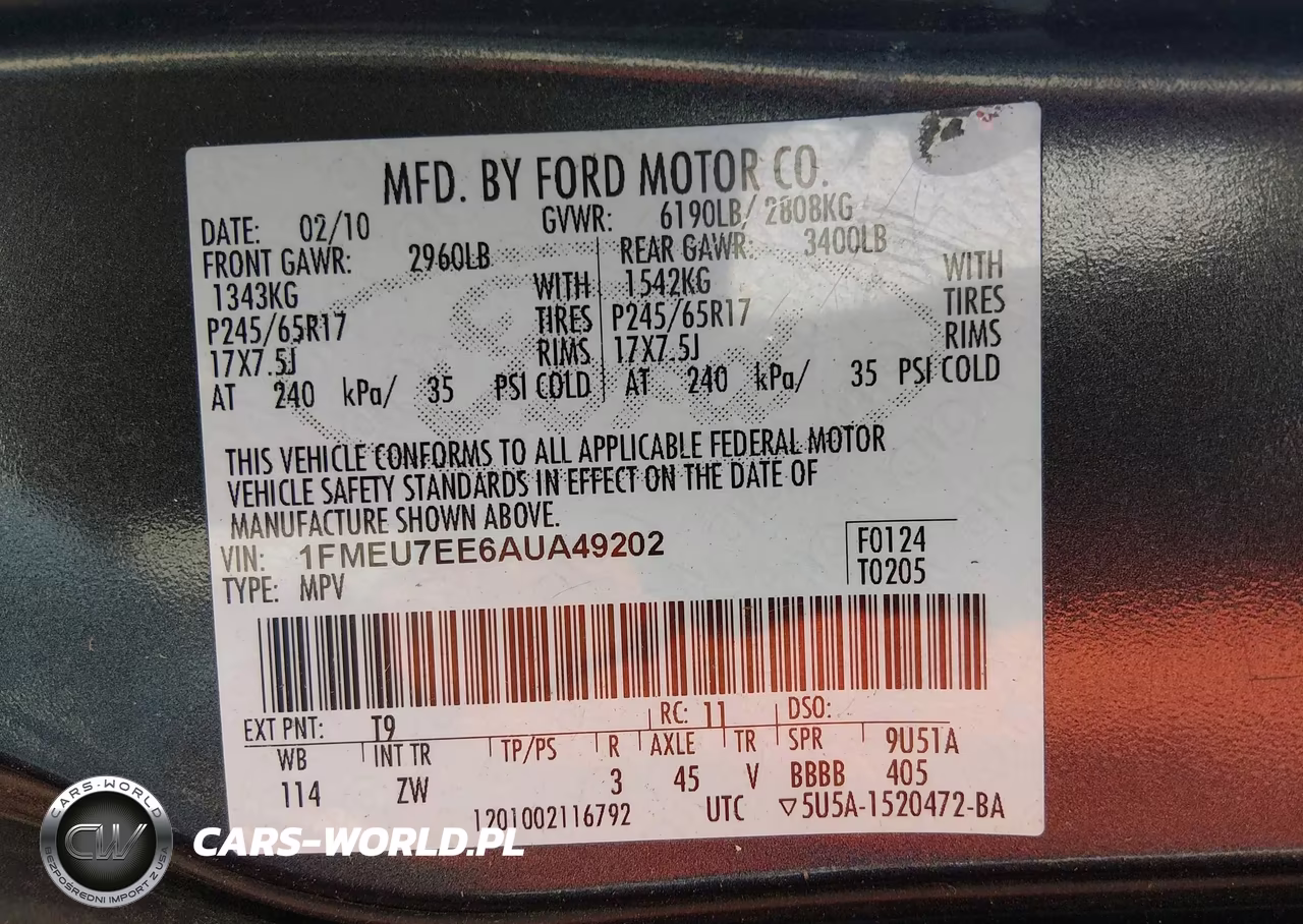 2010 Ford Explorer VIN:1FMEU7EE6AUA49202 - 9
