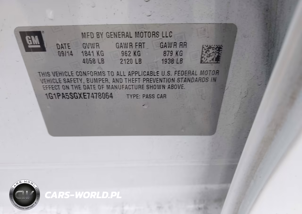 2014 Chevrolet Cruze Ls Auto VIN:1G1PA5SGXE7478064 - 9