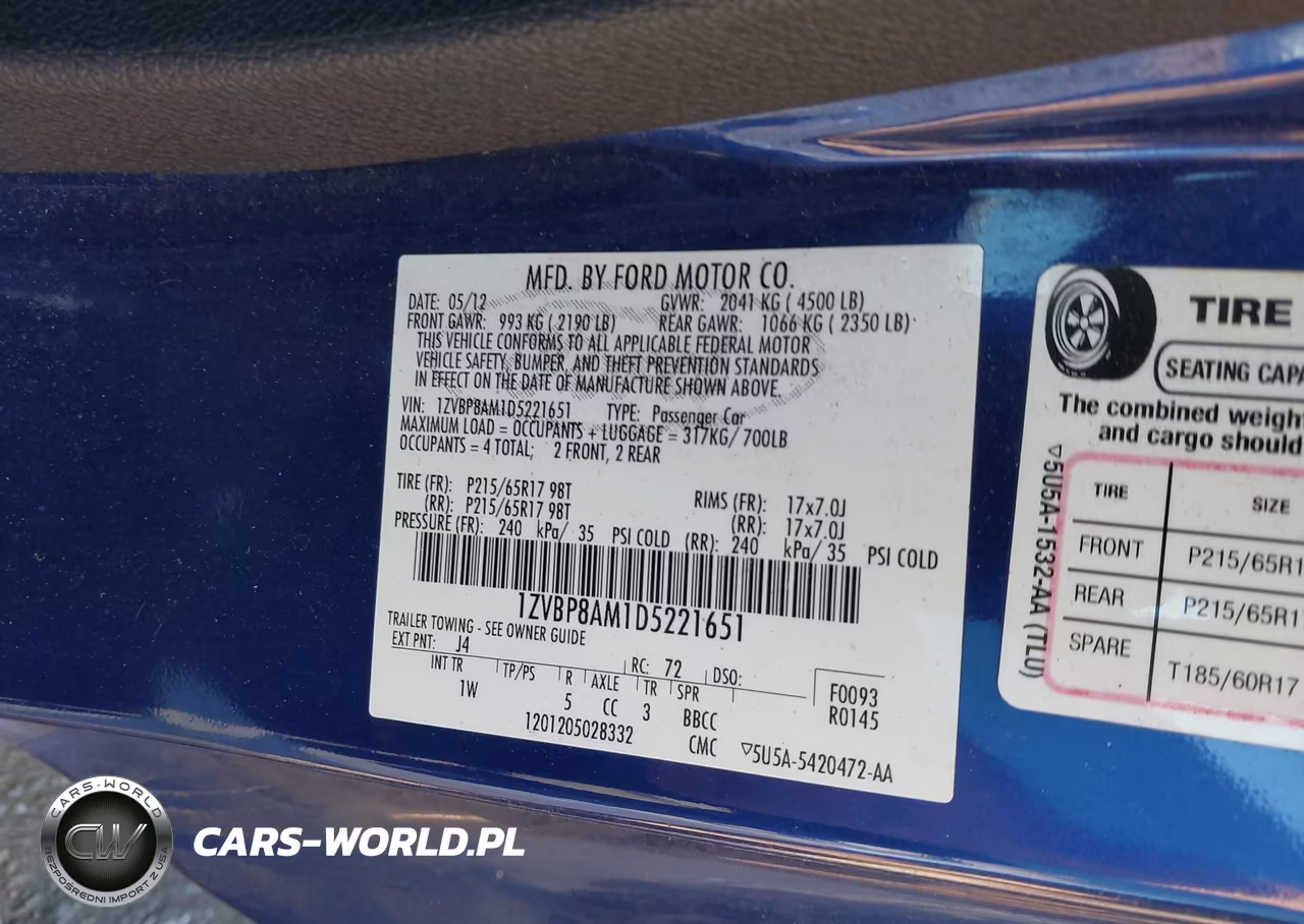 2013 Ford Mustang V6 VIN:1ZVBP8AM1D5221651 - 9