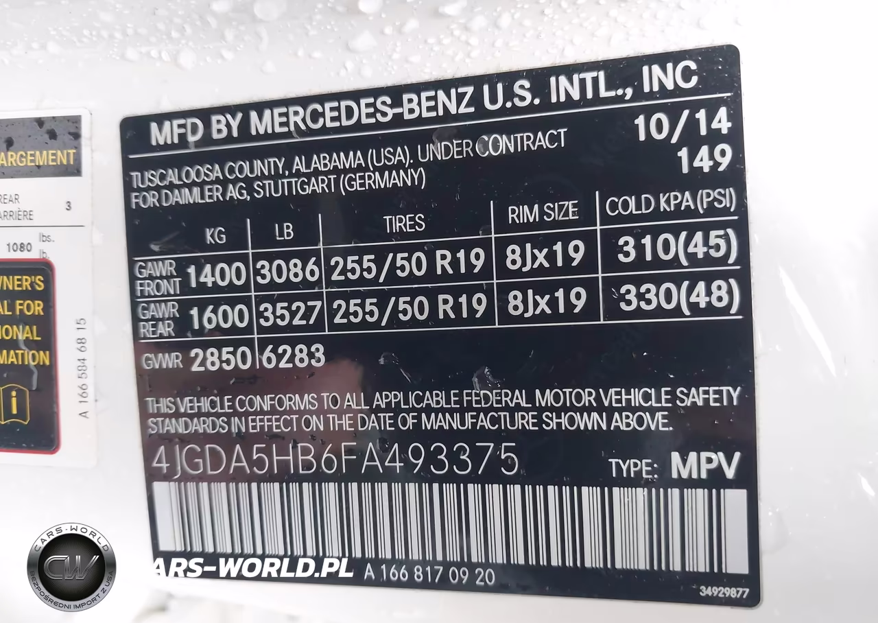 2015 Mercedes-Benz Ml 350 4Matic VIN:4JGDA5HB6FA493375 - 9