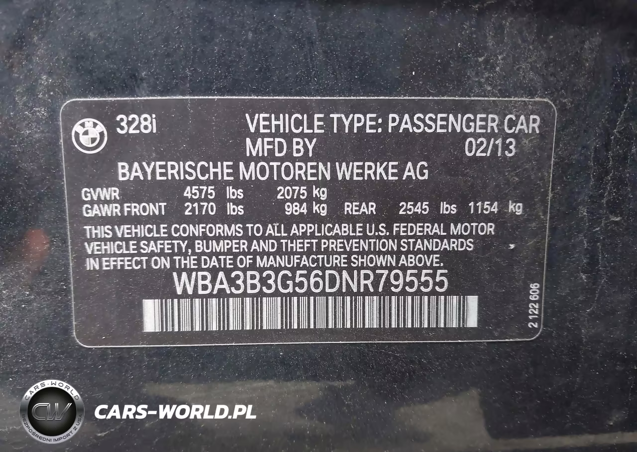 2013 BMW 328I xDrive VIN:WBA3B3G56DNR79555 - 9