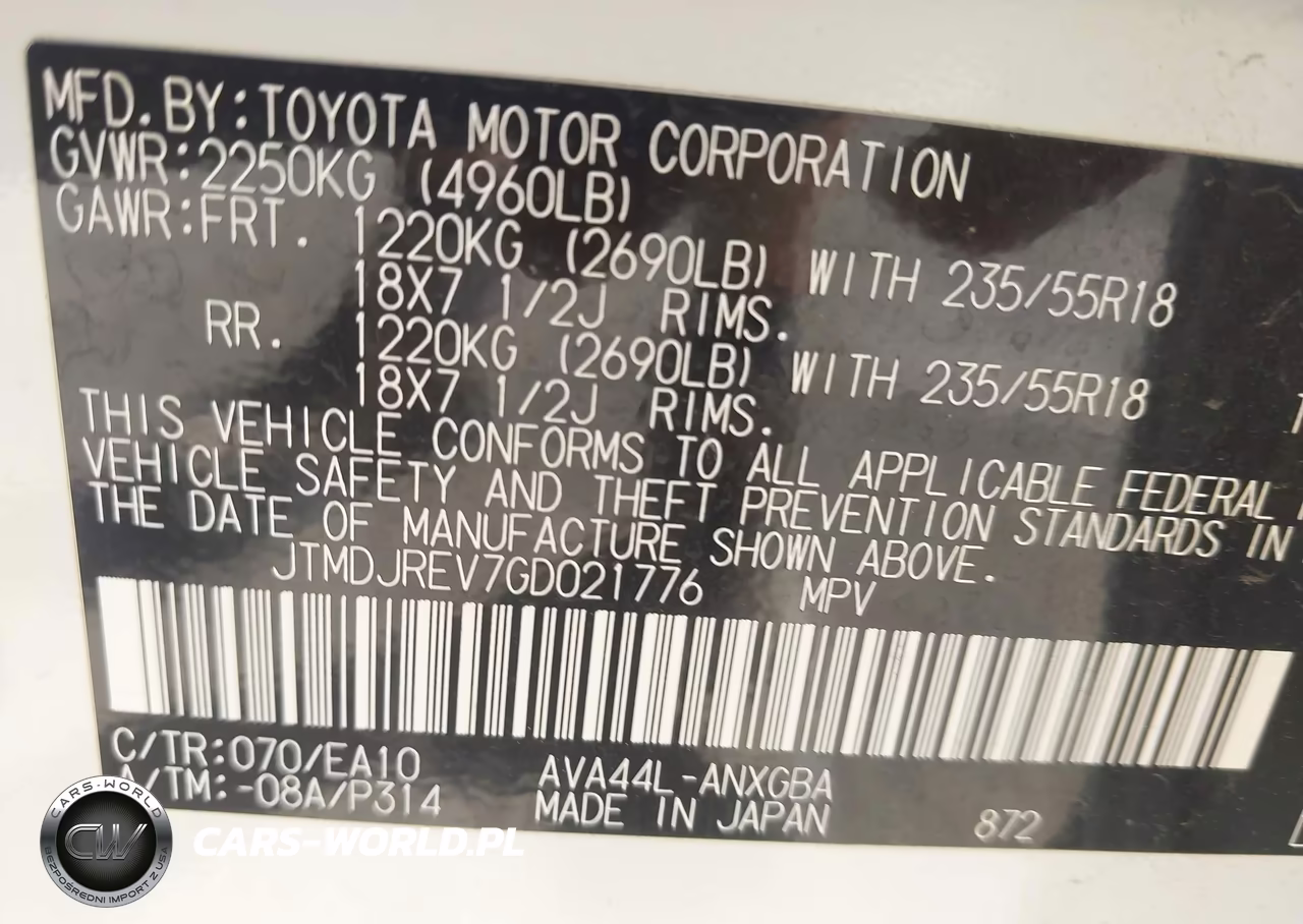 2016 Toyota Rav4 Hybrid Limited VIN:JTMDJREV7GD021776 - 9