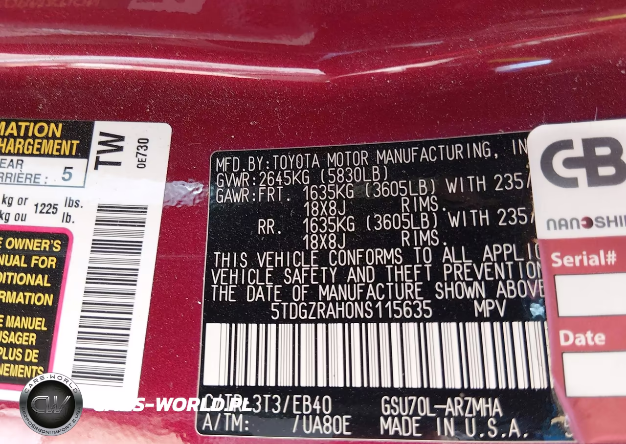 2022 Toyota Highlander Xle VIN:5TDGZRAH0NS115635 - 9
