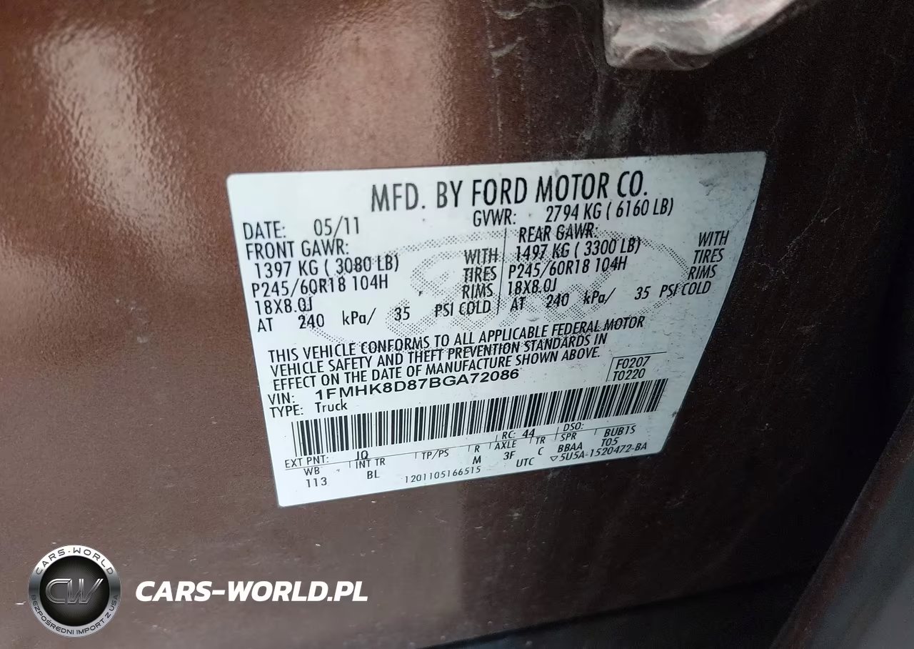 2011 Ford Explorer Xlt VIN:1FMHK8D87BGA72086 - 9
