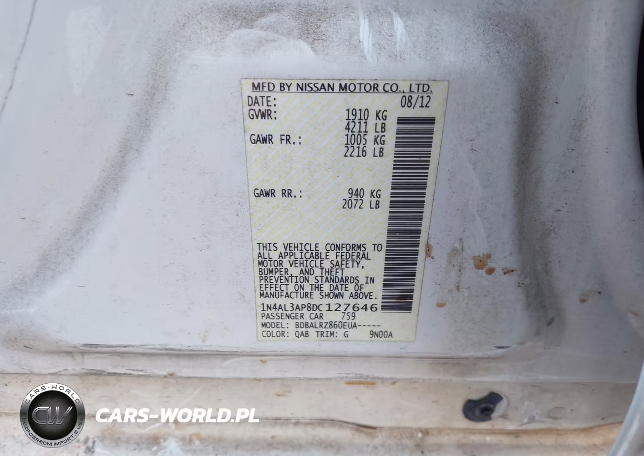 2013 Nissan Altima 2.5 S VIN:1N4AL3AP8DC127646 - 9