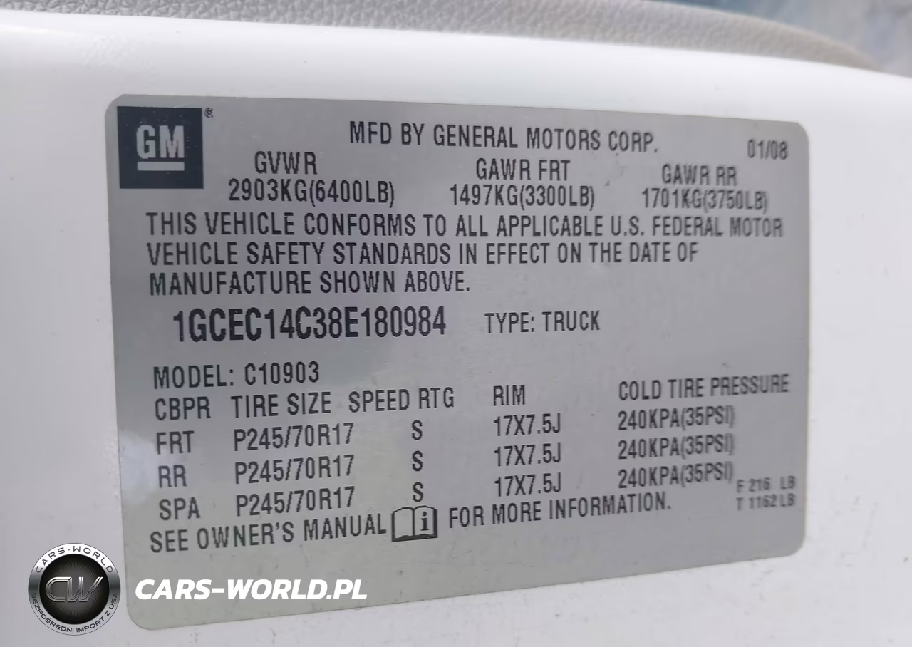 2008 Chevrolet Silverado 1500 Work Truck VIN:1GCEC14C38E180984 - 9