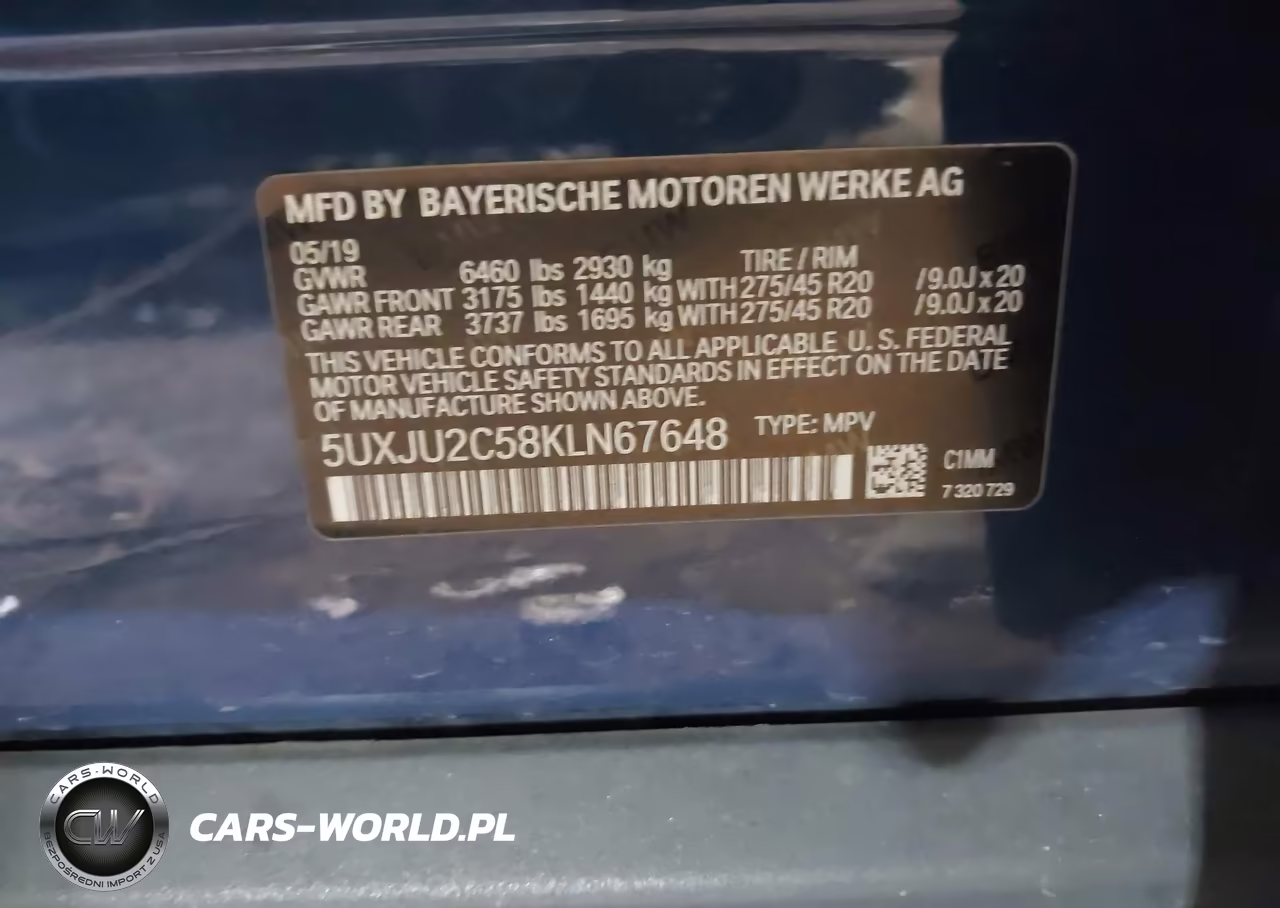 2019 BMW X5 xDrive50I VIN:5UXJU2C58KLN67648 - 9