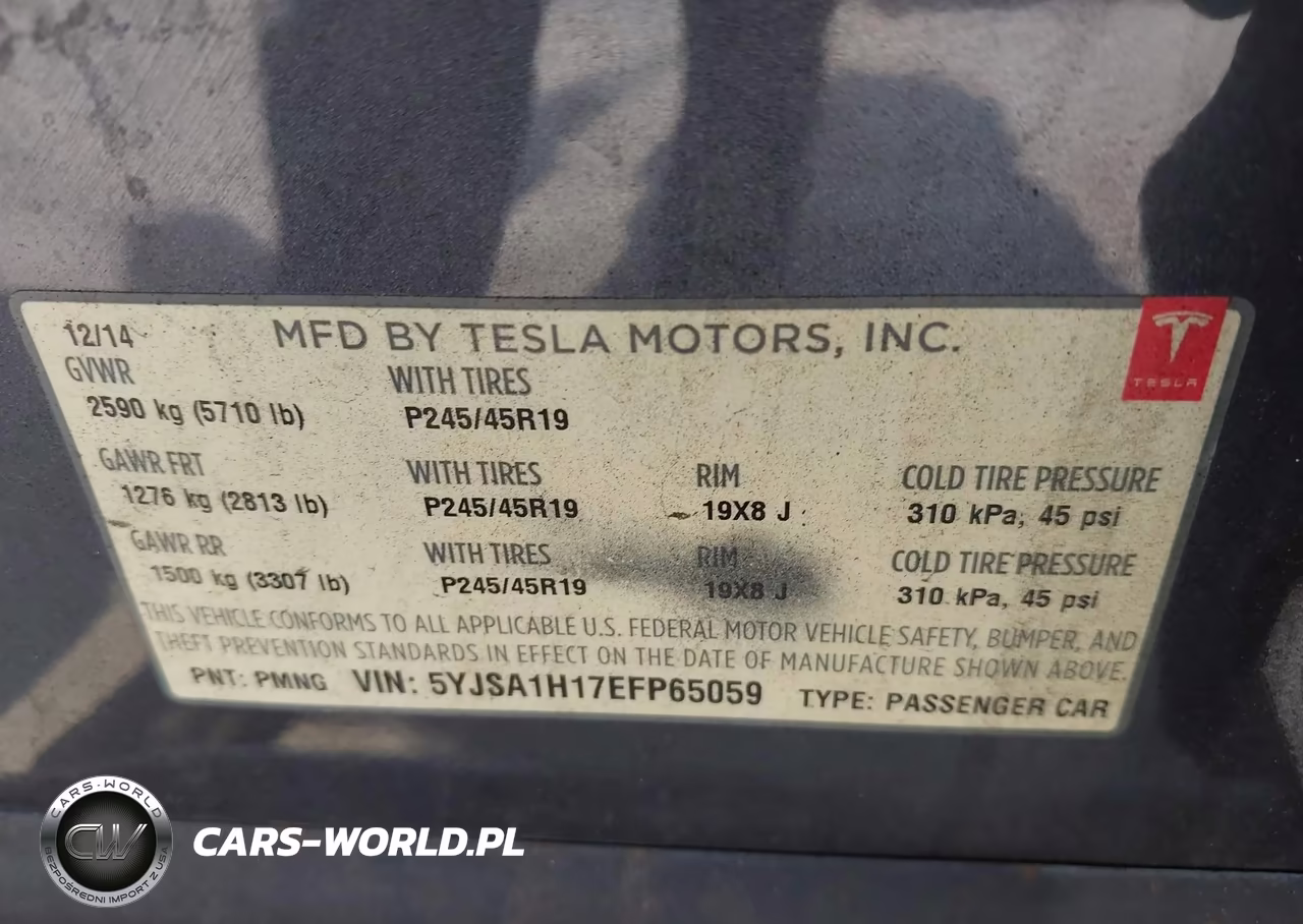 2014 Tesla Model S P85 VIN:5YJSA1H17EFP65059 - 9