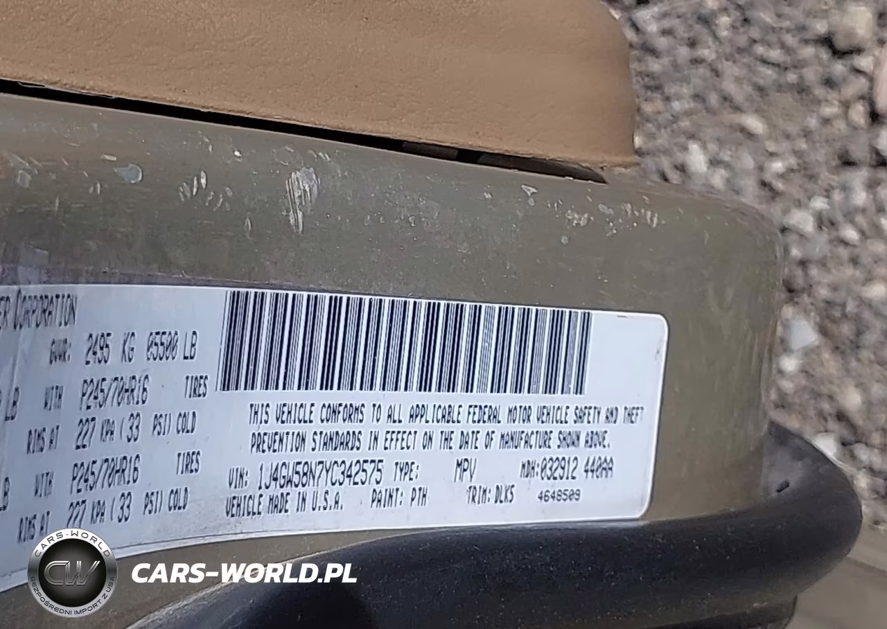 2000 Jeep Grand Cherokee Limited VIN:1J4GW58N7YC342575 - 9