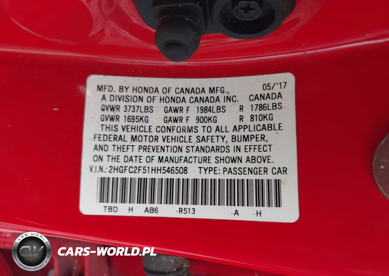 2017 Honda Civic Lx VIN:2HGFC2F51HH546508 - 9
