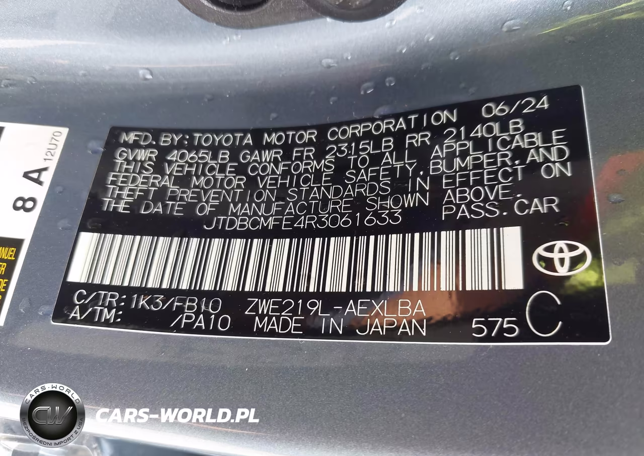 2024 Toyota Corolla Hybrid Le VIN:JTDBCMFE4R3061633 - 9