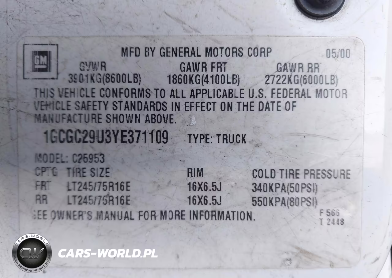 2000 Chevrolet Silverado 1500 Ls VIN:2GCEC19T7Y1275168 - 9