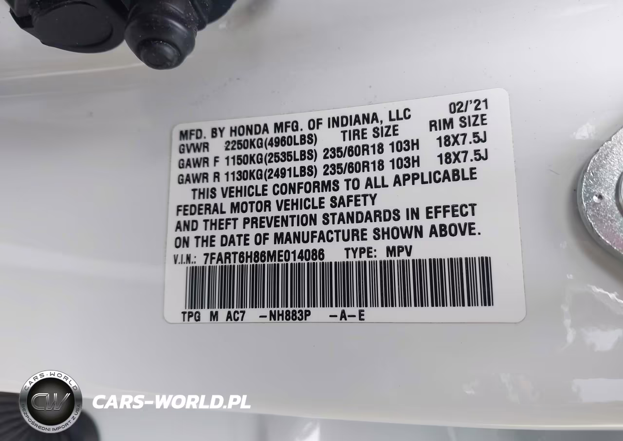 2021 Honda Cr-V Hybrid Ex-L VIN:7FART6H86ME014086 - 9