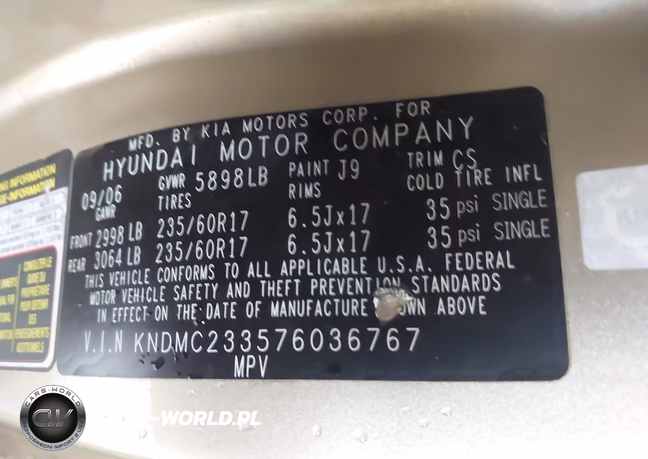 2007 Hyundai Entourage Gls-Limited-Se VIN:KNDMC233576036767 - 9