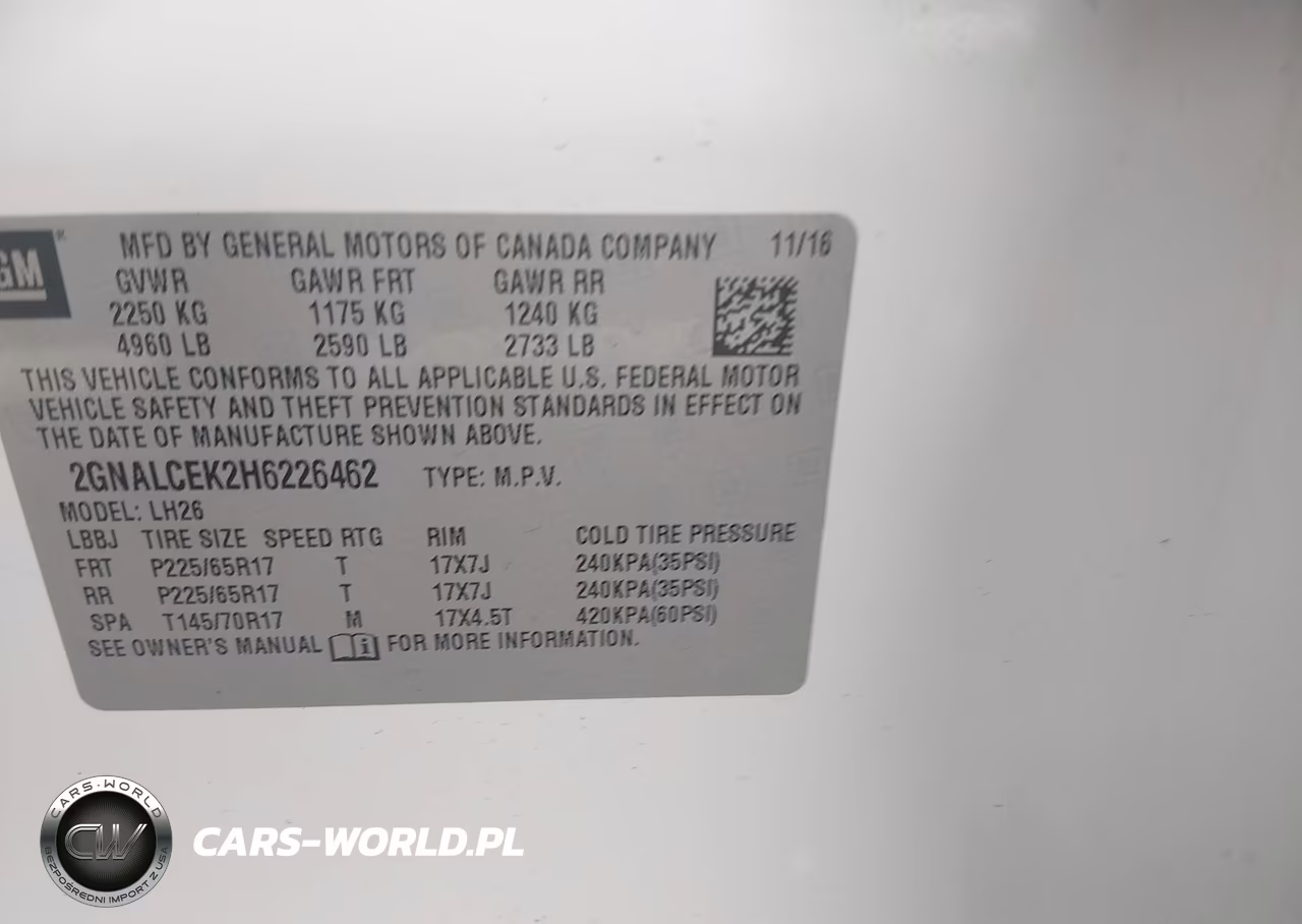2017 Chevrolet Equinox Lt VIN:2GNALCEK2H6226462 - 9