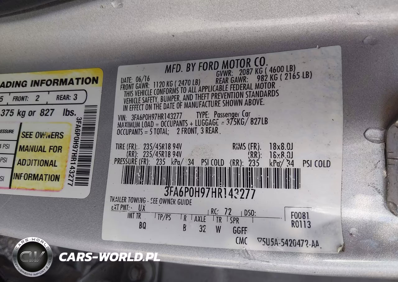 2017 Ford Fusion Se VIN:3FA6P0H97HR143277 - 9