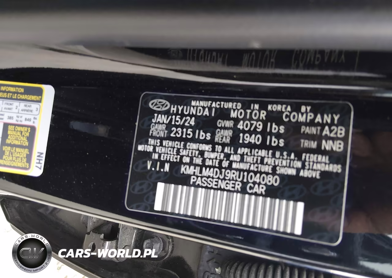 2024 Hyundai Elantra Hybrid Blue VIN:KMHLM4DJ9RU104080 - 9