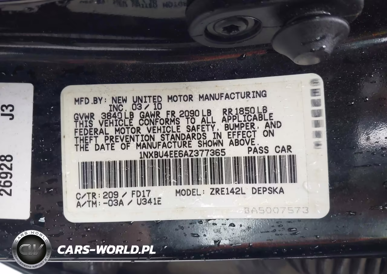 2010 Toyota Corolla S VIN:1NXBU4EE6AZ377365 - 9