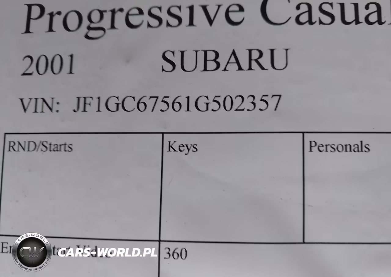 2001 Subaru Impreza 2.5Rs VIN:JF1GC67561G502357 - 9