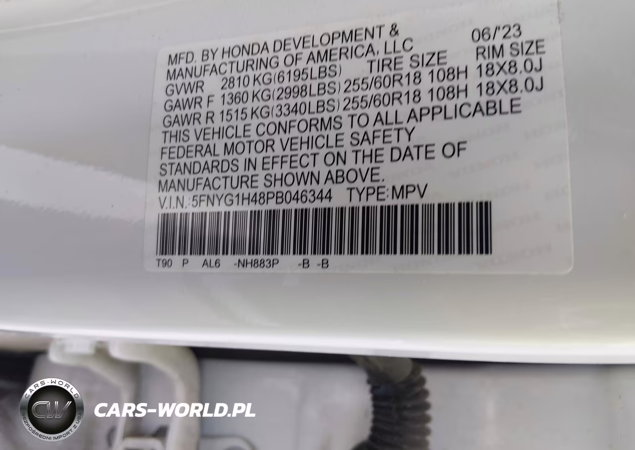 2023 Honda Pilot Awd Ex-L 8 Passenger VIN:5FNYG1H48PB046344 - 9
