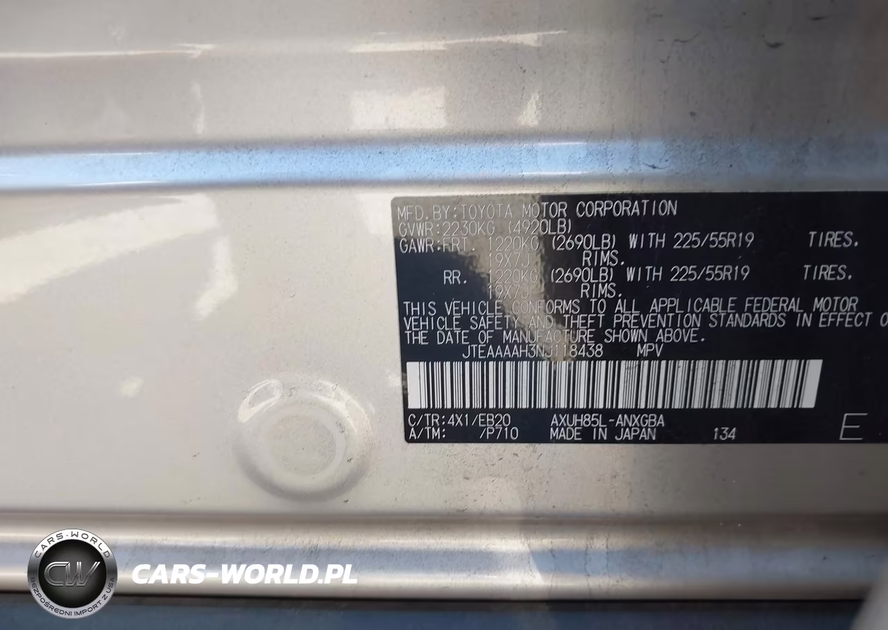 2022 Toyota Venza Xle VIN:JTEAAAAH3NJ118438 - 9